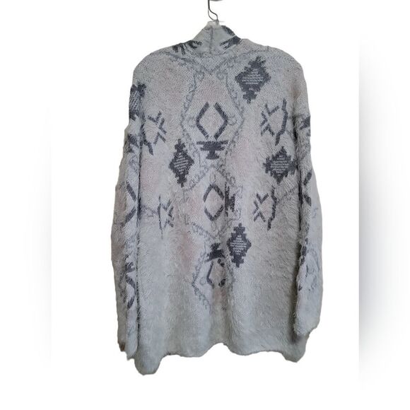 Knox Rose Cream Multicolored Printed Cardigan Sweater Sz Small - Picture 2 of 8